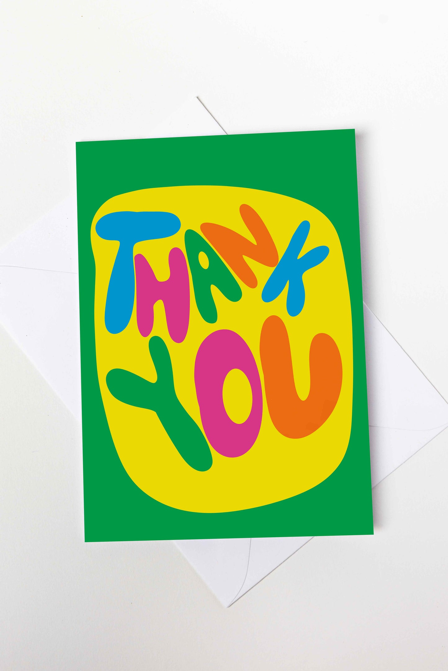 Green Rainbow Thank You Card