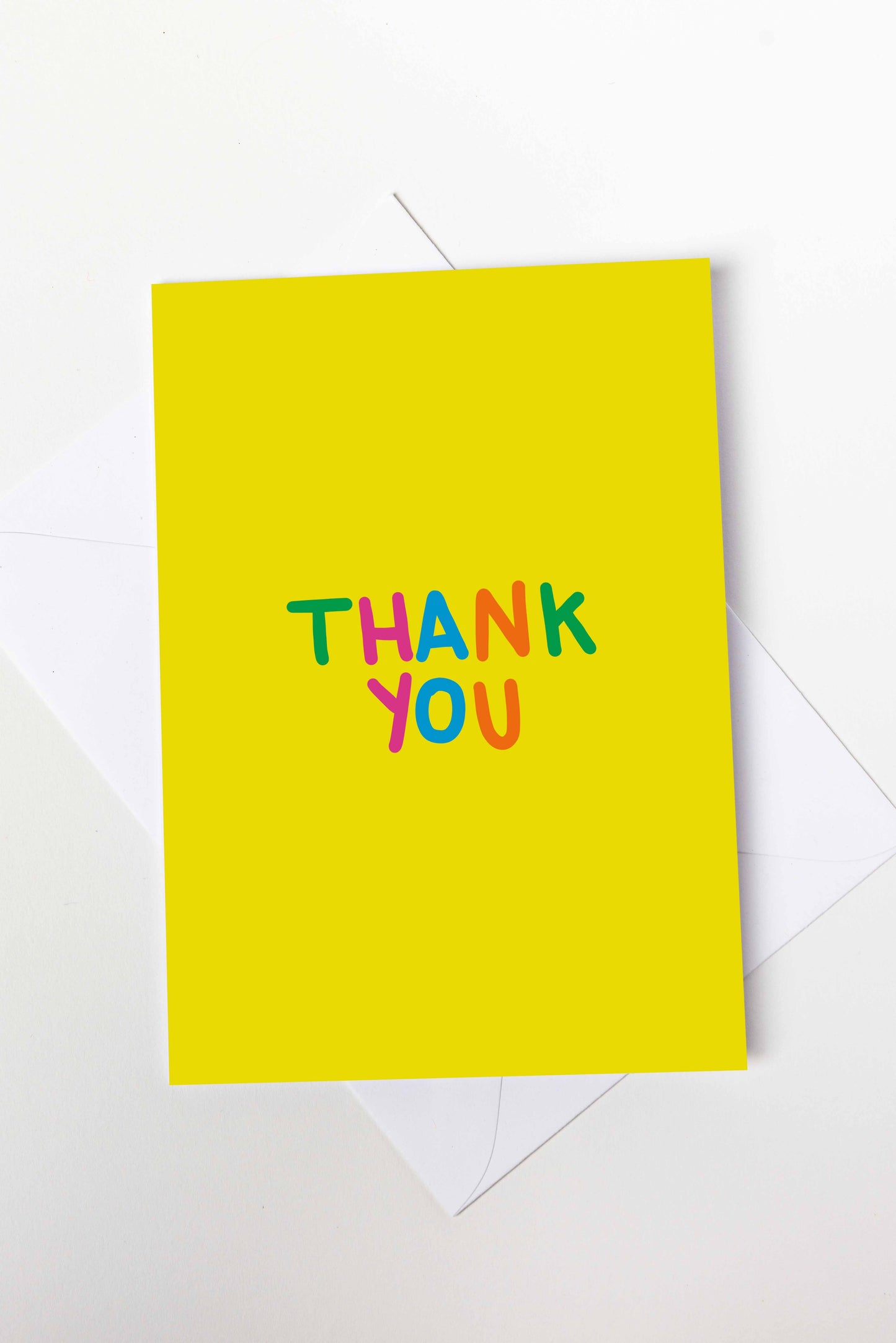 Yellow Rainbow Thank You Card